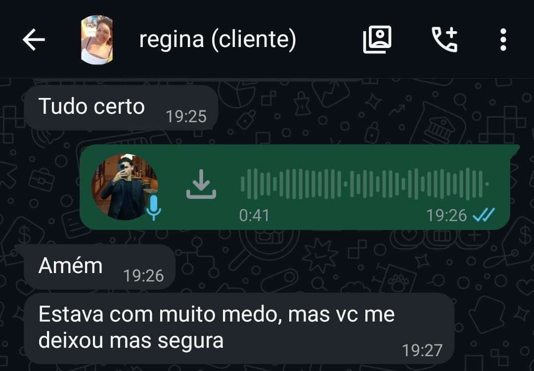 Comprovante de mensagem Patrícia